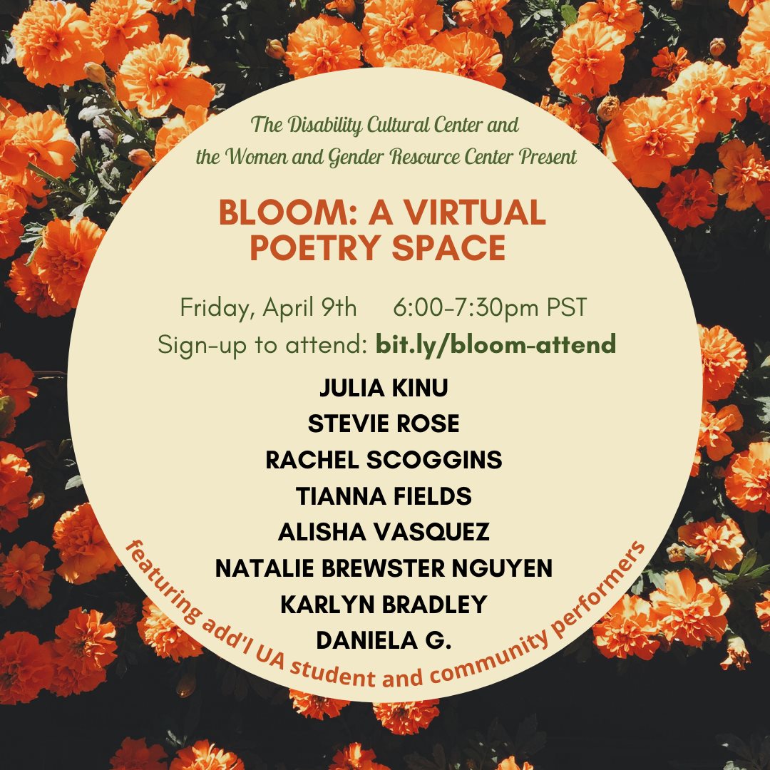Bloom: A Virtual Poetry Space Flyer from 2021
